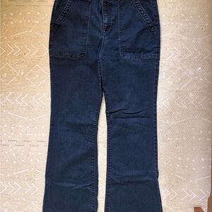 Knox Rose Dark Blue Flare Jeans